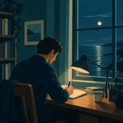 作者椰林夜航头像插画