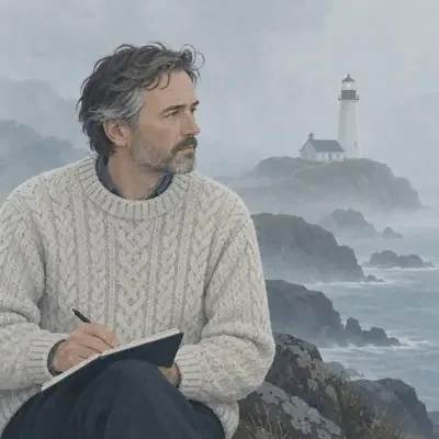 作者海雾灯台头像插画